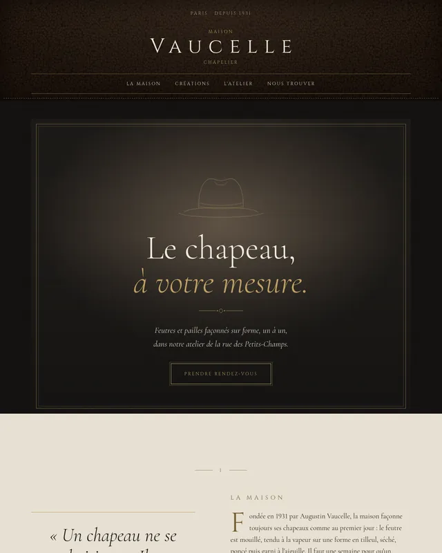 Aperçu du site de la Maison Vaucelle
